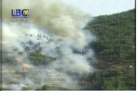 Fires in Lebanon